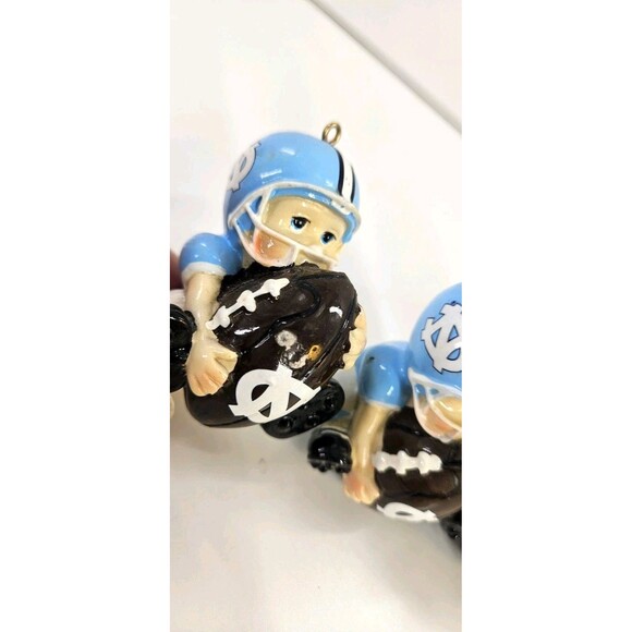 Vintage UNC Tarheel Lil Fan Baby Football Christmas Ornament Decor College NCAA - Picture 3 of 8